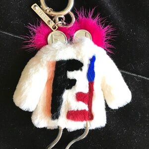FENDI bag charm fur